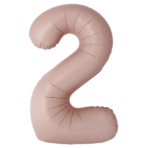 Винтажная роза фольгированный шар цифра 2