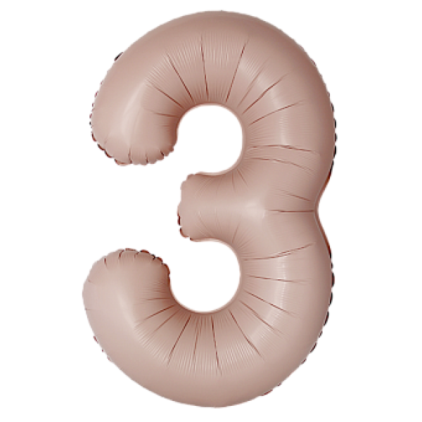 Винтажная роза фольгированный шар цифра 3