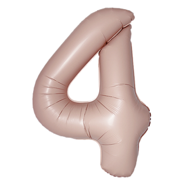 Винтажная роза фольгированный шар цифра 4