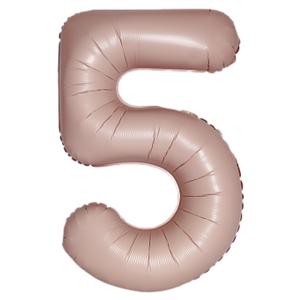 Винтажная роза фольгированный шар цифра 5