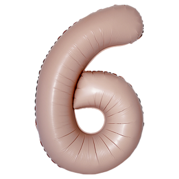 Винтажная роза фольгированный шар цифра 6