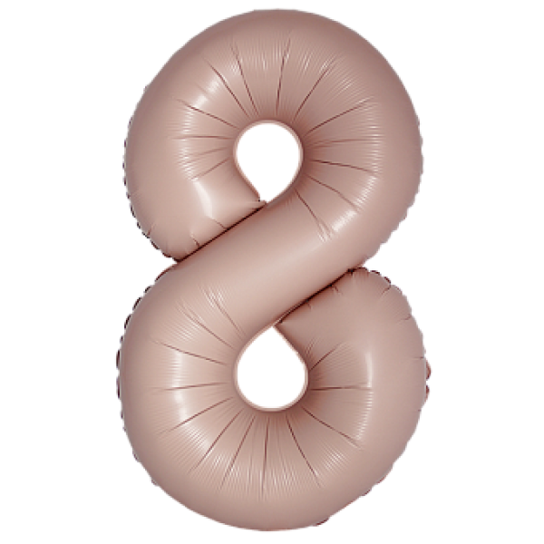 Винтажная роза фольгированный шар цифра 8