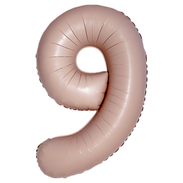 Винтажная роза фольгированный шар цифра 9