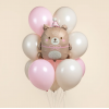 Шар фигура мишка в розовом колпачке