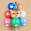 Шар фигура Котик рыжий в колпачке
