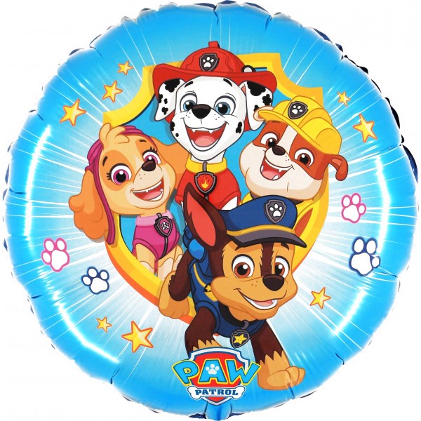 Шар круг Щенячий патруль Дружная команда