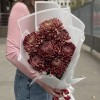 7 бордовых хризантем