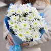7 белых кустовых хризантем Коммандер