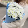 7 белых кустовых хризантем Коммандер