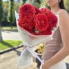 7 оранжевых георгин Помпон