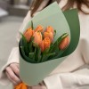 7 оранжевых махровых тюльпанов Оранж пэшн
