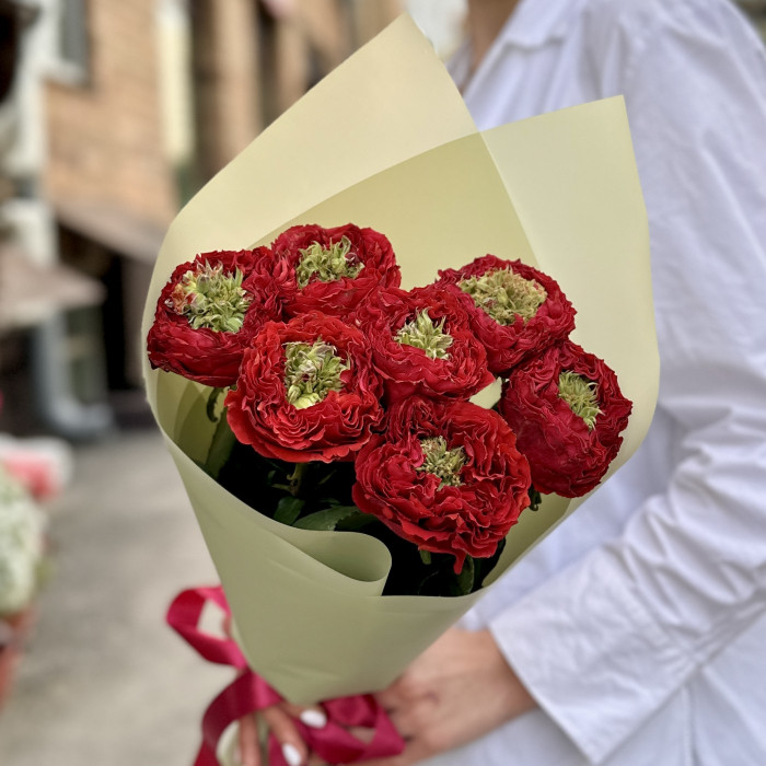 7 роз Ред Монстер 50 см