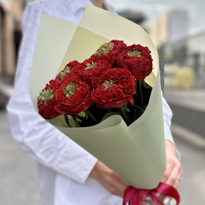 7 роз Ред Монстер 50 см