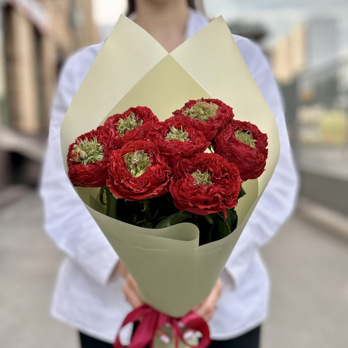 7 роз Ред Монстер 50 см