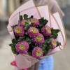 9 темно-розовых хризантем Сувенир