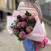 9 темно-розовых хризантем Сувенир