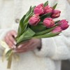 7 розовых пионовидных тюльпанов Коламбус