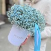 9 голубых гипсофил в коробке