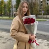 9 красных роз Эвер ред 60 см