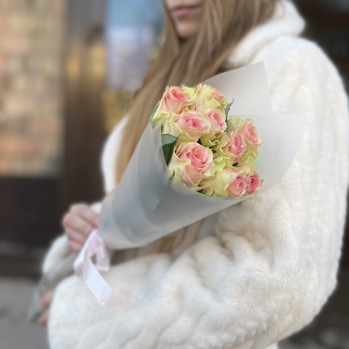 9 роз Топ-гир 50 см