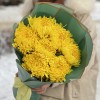 9 желтых хризантем