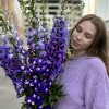 9 фиолетовых дельфиниумов
