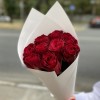 9 красных роз 40 см в упаковке