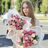 9 нежных кустовых и пионовидных роз MIX