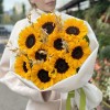 9 подсолнухов с овсом