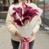 9 розовых калл