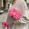 9 розовых роз Свит Юник 60 см