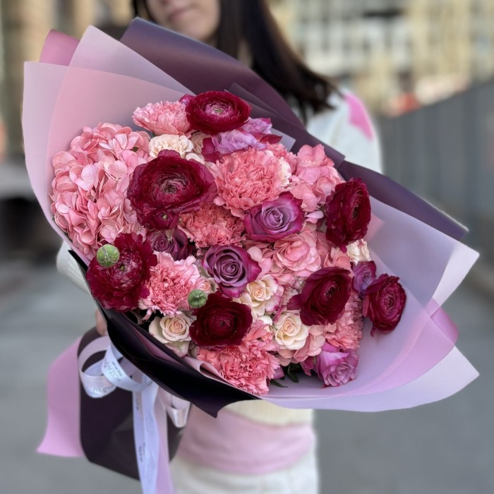 Авторский букет Малиновый Монти
