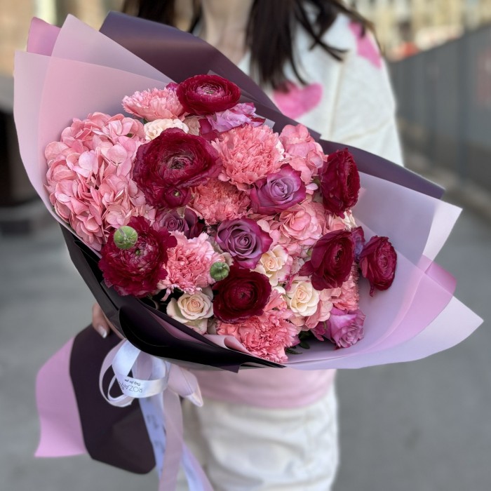 Авторский букет Малиновый Монти