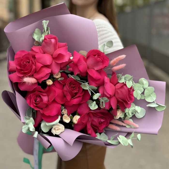 Авторский букет Малиновый Закат