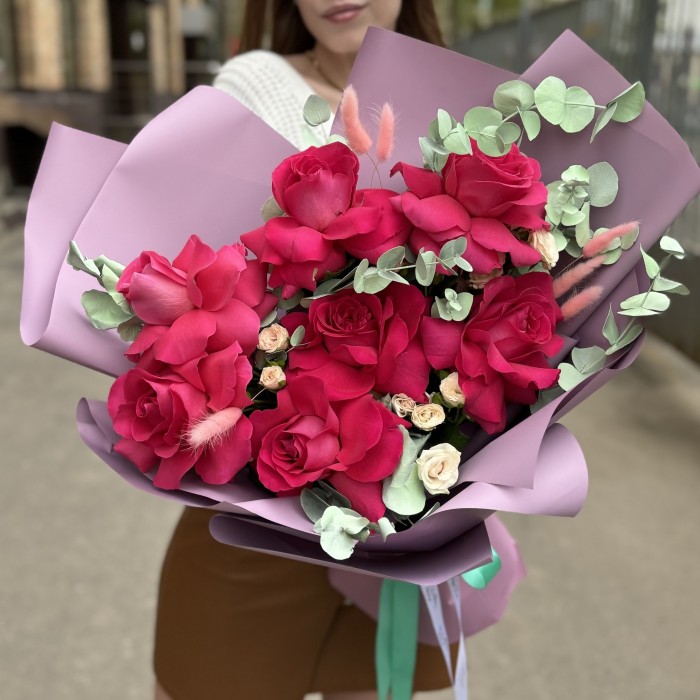 Авторский букет Малиновый Закат