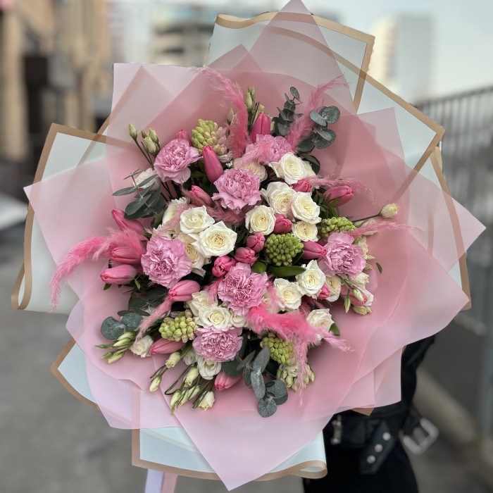 Авторский букет Розовая Пудра