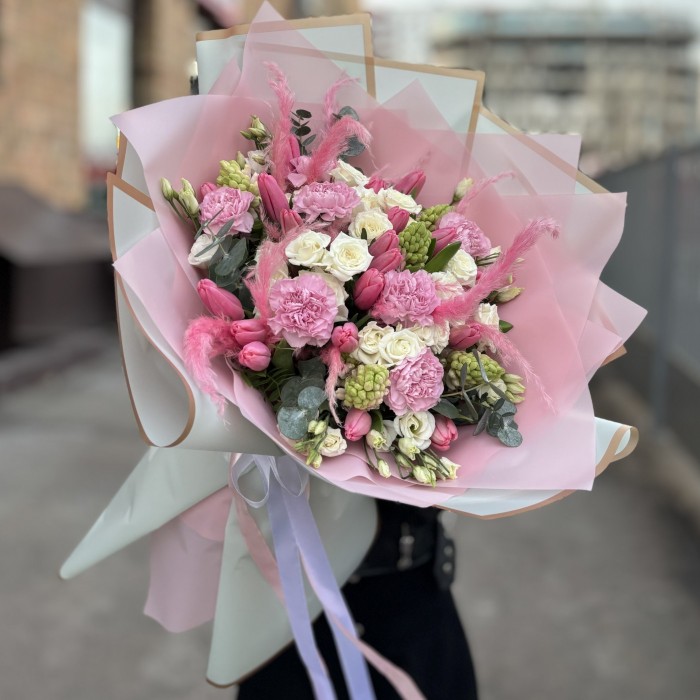 Авторский букет Розовая Пудра