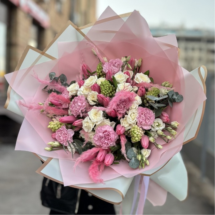 Авторский букет Розовая Пудра