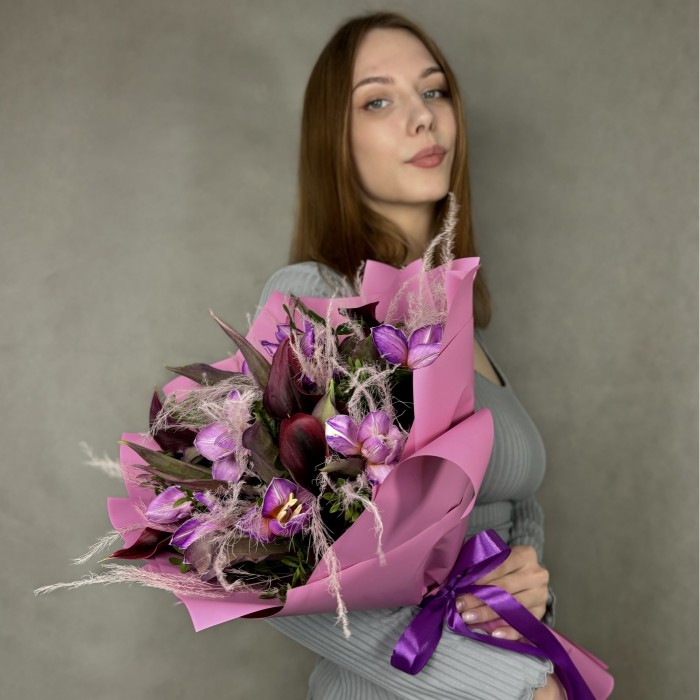 Авторский букет Розовая звезда