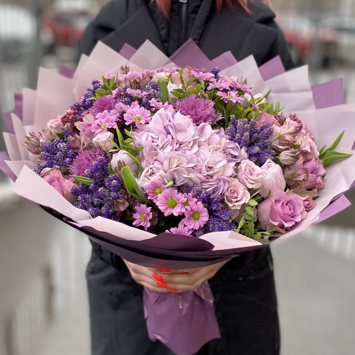Сборный букет Сиреневый Закат