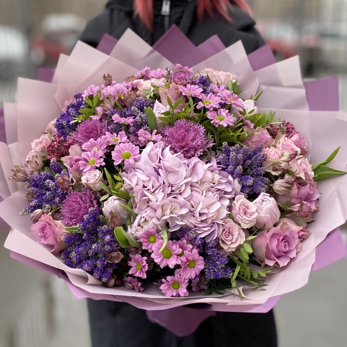 Сборный букет Сиреневый Закат