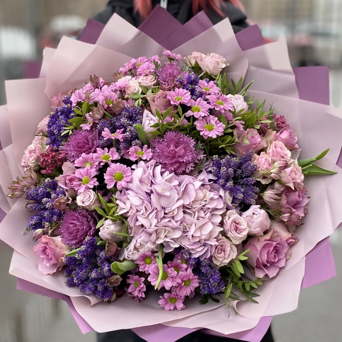 Сборный букет Сиреневый Закат