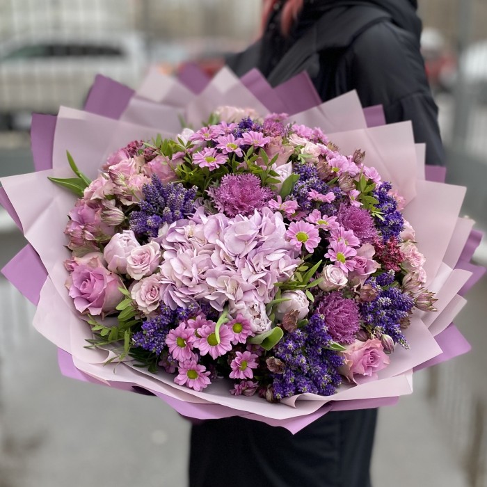 Сборный букет Сиреневый Закат