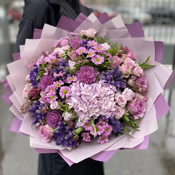 Сборный букет Сиреневый Закат