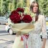 Авторский букет с французскими розами и каллами