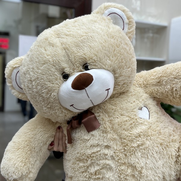 Большой кремовый медведь 150 см