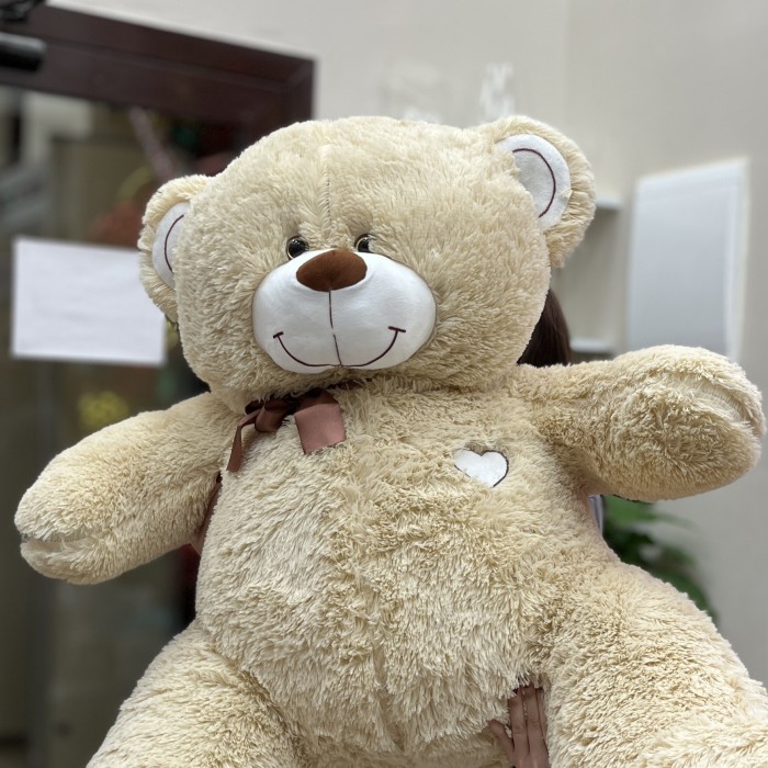 Большой кремовый медведь 150 см