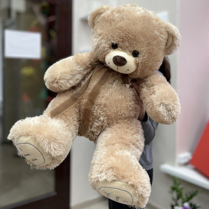 Большой медведь коричневого цвета 110 см