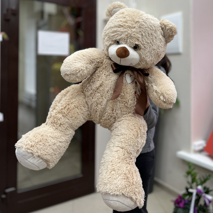 Большой медведь коричневого цвета 110 см