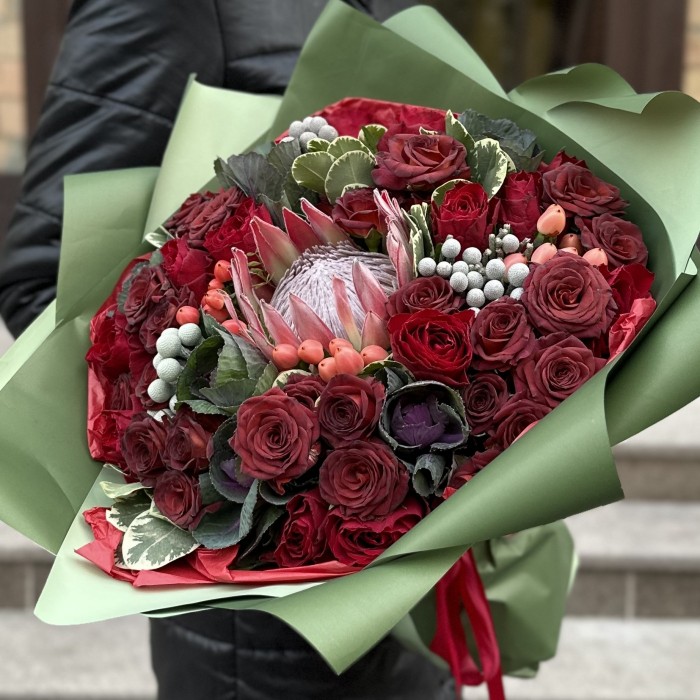 Букет с розами Цветочное чудо